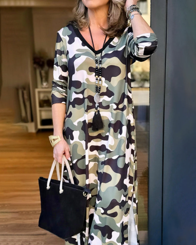 Celina™ - Camouflage kjole